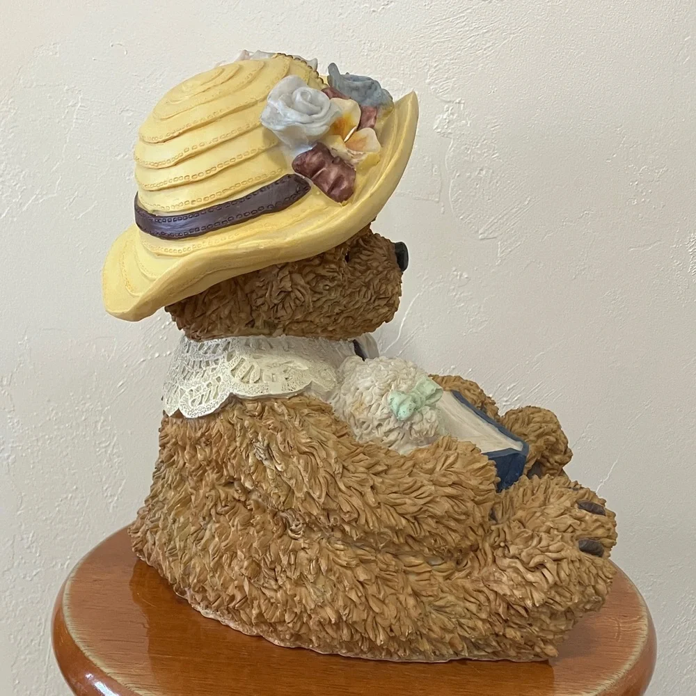 LARGE RESIN TEDDY BEAR 10”TALL